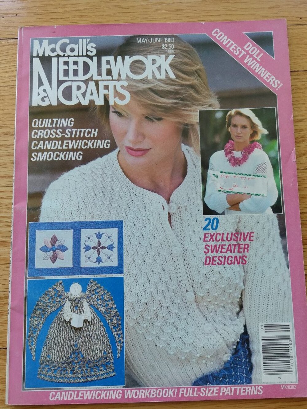Vintage 80s Needlework Craft Pattern Magazine Candlewicking Knit Sweaters